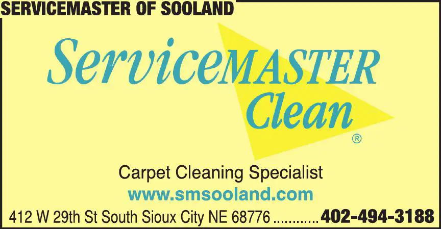 Carpet Rug & Upholstery Cleaners print ad for ServiceMaster Of Sooland