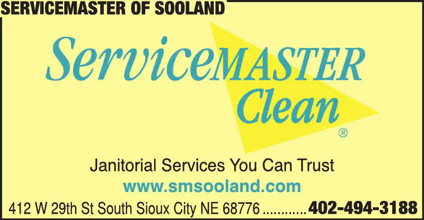 Janitor Service print ad for ServiceMaster Of Sooland