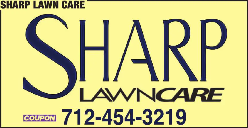 Fertilizing - Lawn & Garden print ad for Sharp Lawn Care
