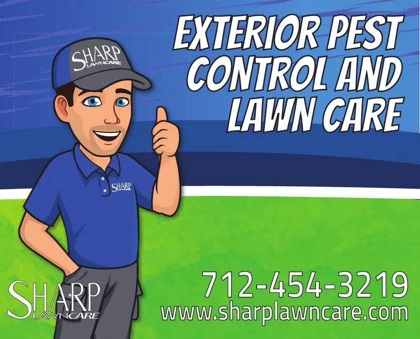 Lawn & Grounds Maintenance print ad for Sharp Lawn Care