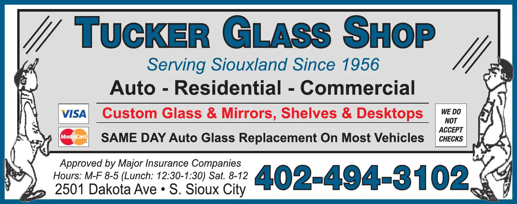 Auto Glass print ad for Tucker Glass Shop