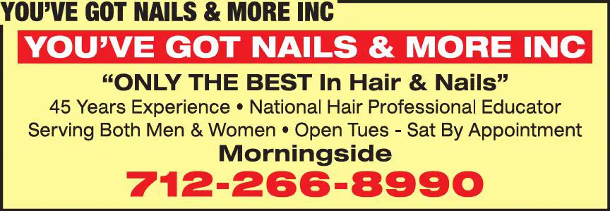 Nail Salons print ad for You've Got Nails & More Inc