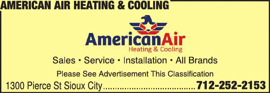 Air Conditioning - Contractors print ad for American Air ^ Heating & Cooling