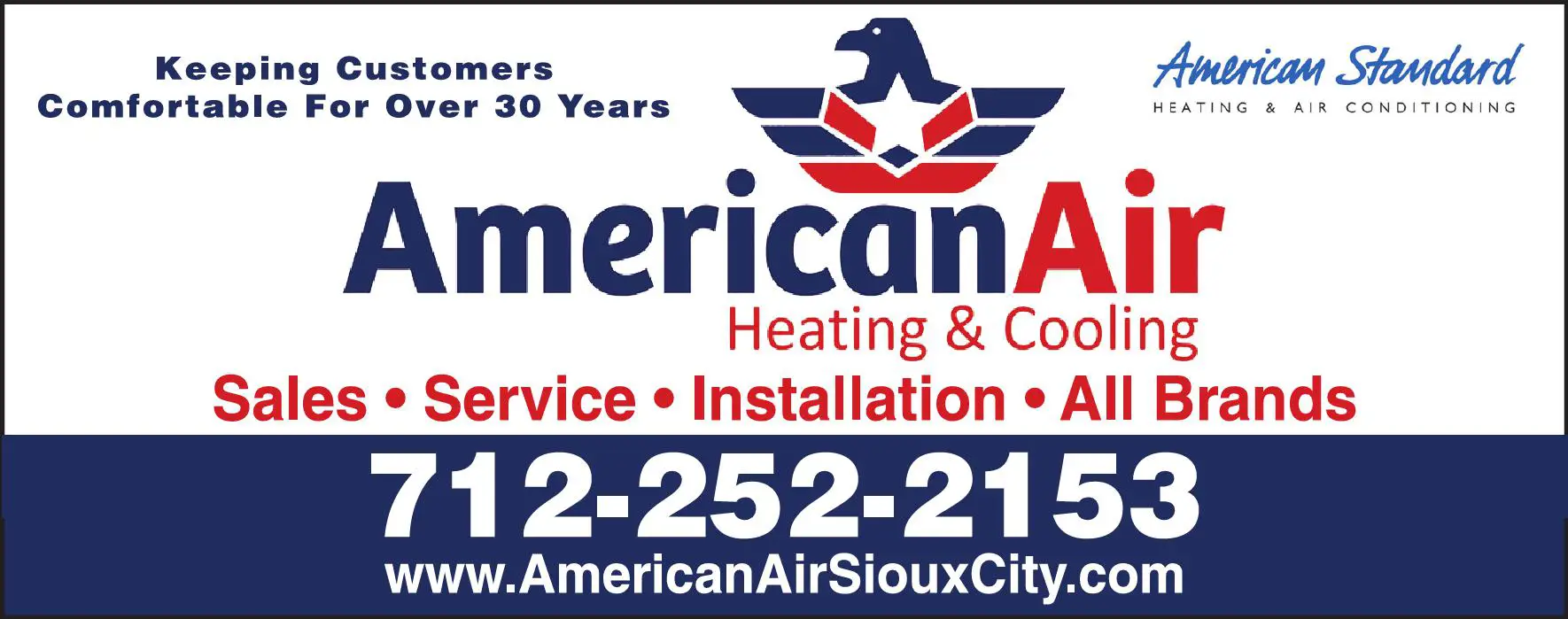 Heating Contractors print ad for American Air ^ Heating & Cooling