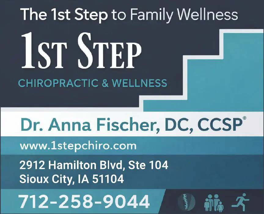 Chiropractors, D.C. print ad for 1st Step Chiropractic & Wellness