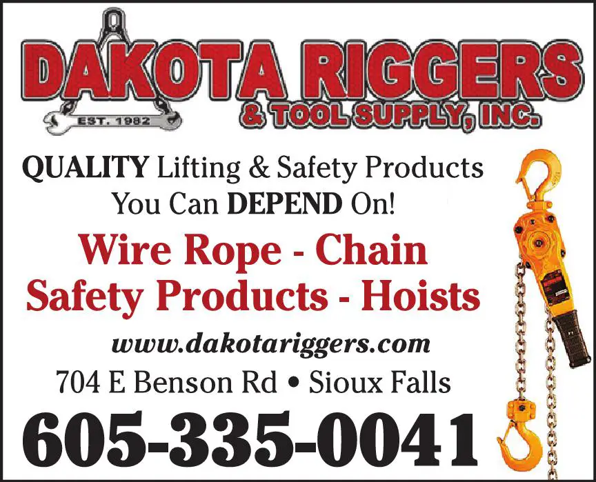 Contractors - Equipment & Supplies print ad for Dakota Riggers & Tool Supply Inc