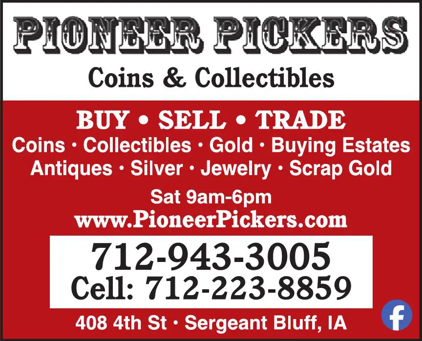 Coin Dealers Supplies, Etc. print ad for Pioneer Pickers Coins & Collectibles