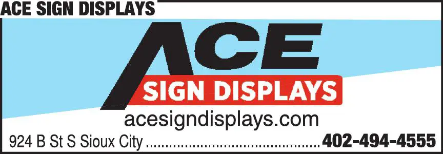 Signs print ad for Ace Sign Displays