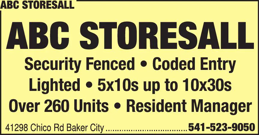Storage - Household & Commercial print ad for ABC StoresALL