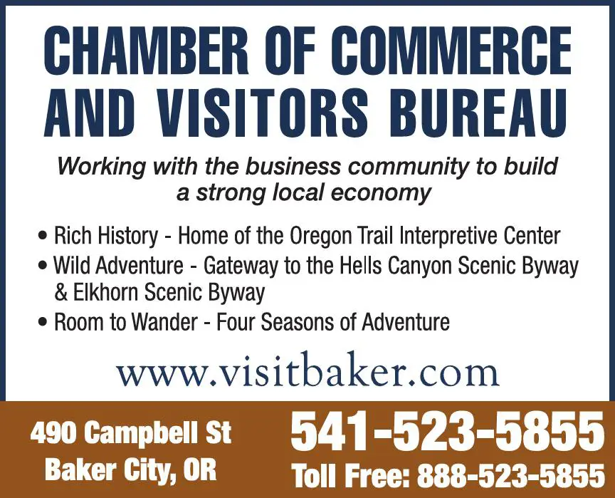 Chambers of Commerce print ad for Baker County Chamber Of Commerce