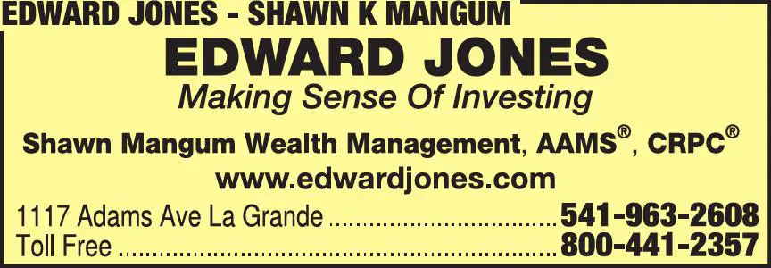 Financial Planning Consultants print ad for Edward Jones ^ Shawn K Mangum
