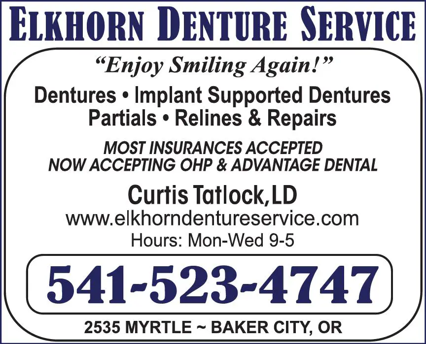 Dentists - Dentures print ad for Elkhorn Denture Service