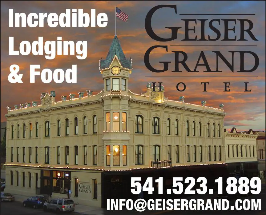 Motels & Hotels print ad for Geiser Grand Hotel & Restaurant