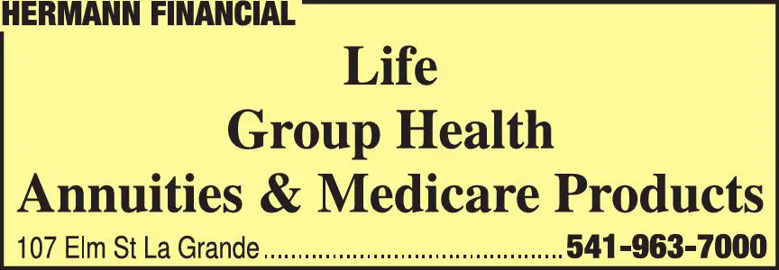 Insurance print ad for Hermann Financial