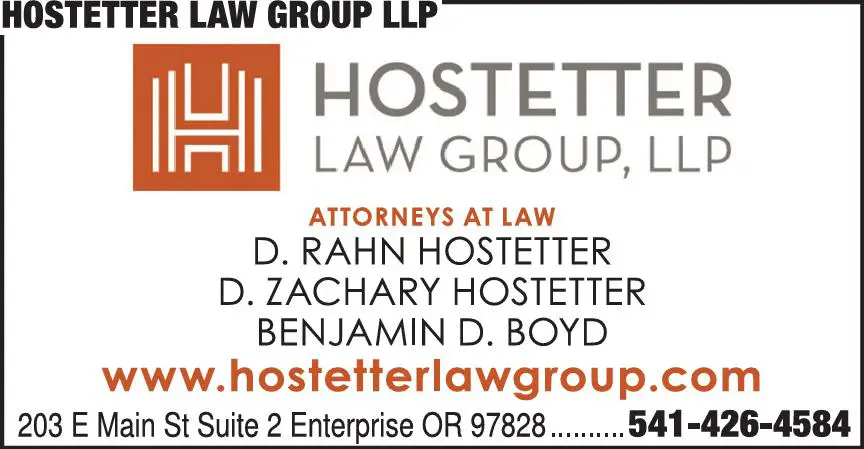 Attorneys print ad for Hostetter Law Group LLP