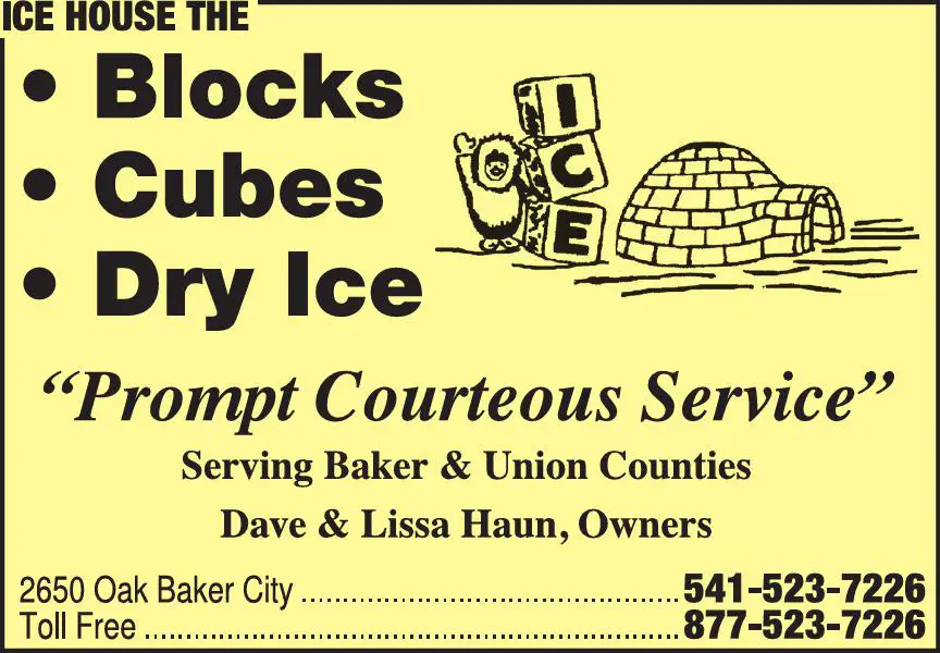 Ice print ad for Ice House The