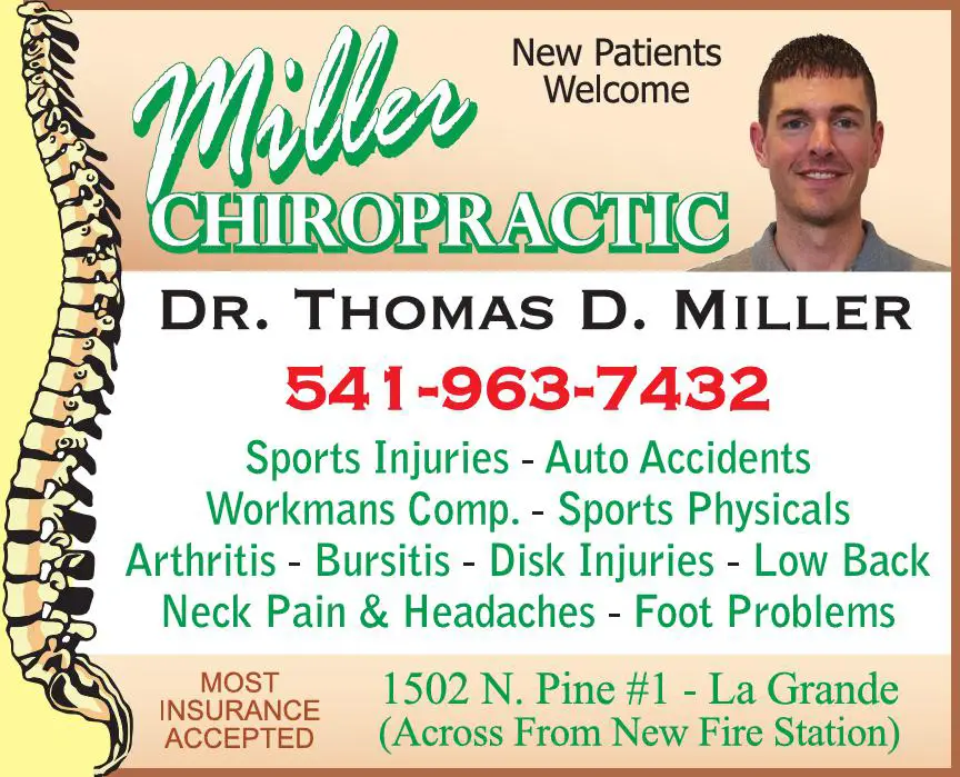 Chiropractors, D.C. print ad for Miller Chiropractic