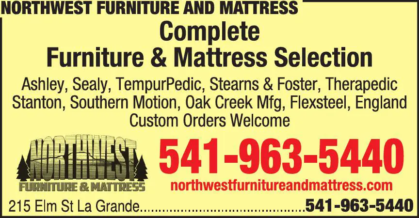 Furniture - Retail print ad for Northwest Furniture And Mattress