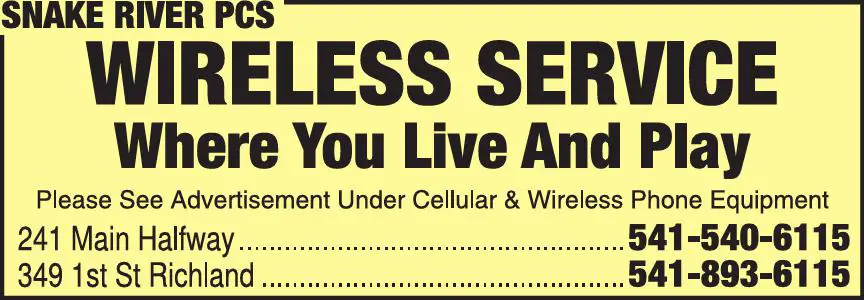 Communication Consultants print ad for Snake River PCS