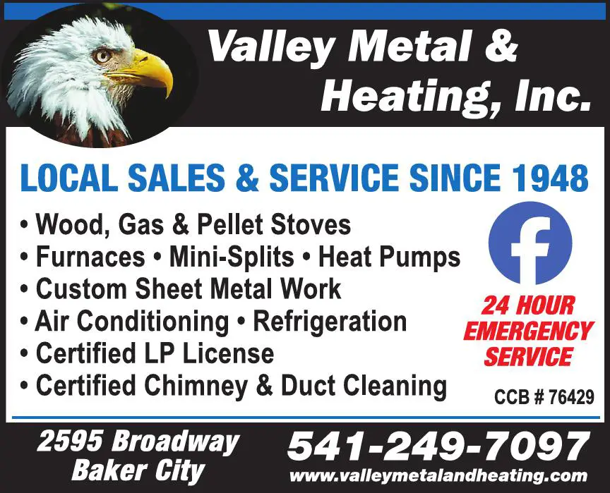 Stoves - Wood, Pellet, Gas, Etc print ad for Valley Metal & Heating Inc