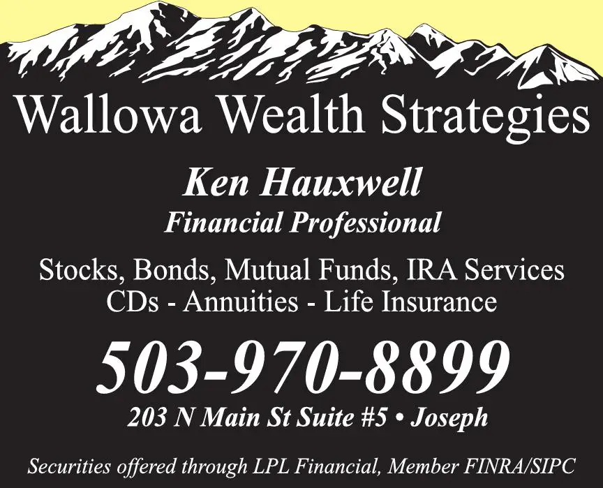 Investment Securities print ad for Wallowa Wealth Strategies