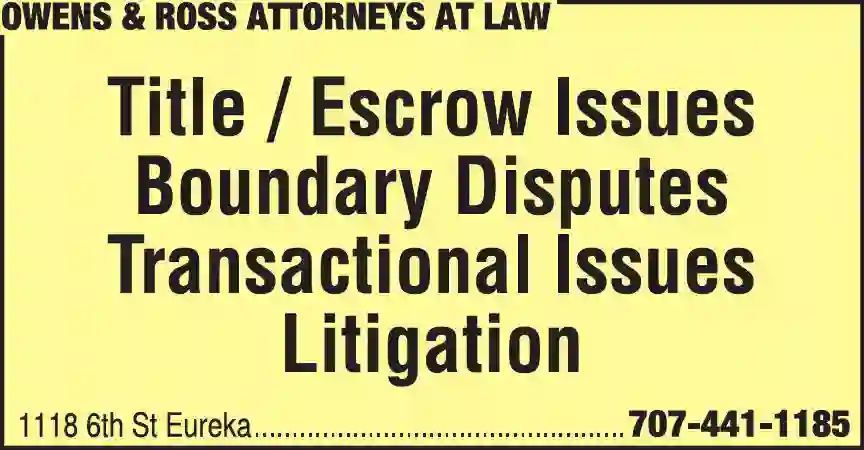 Attorneys - Real Estate print ad for Owens & Ross ^ Attorneys At Law
