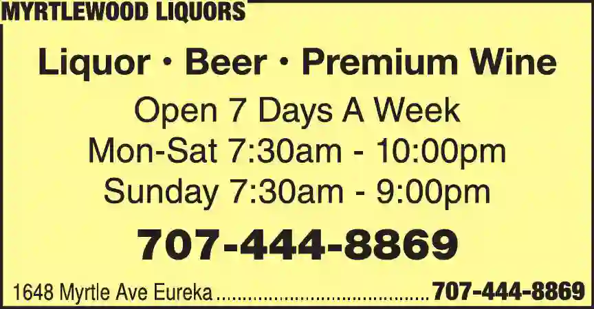 Liquors - Retail print ad for Myrtlewood Liquors