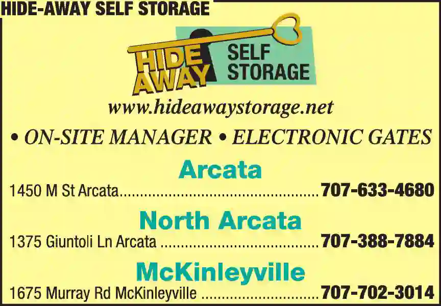 Storage - Household & Commercial print ad for Hide-Away Self Storage