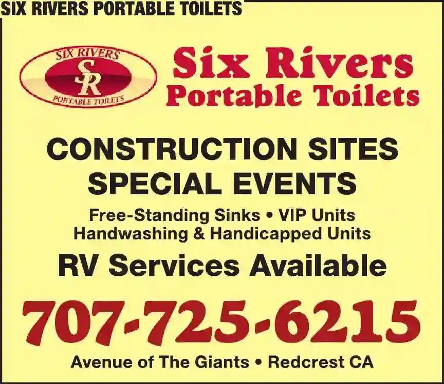 Toilets - Portable print ad for Six Rivers Portable Toilets