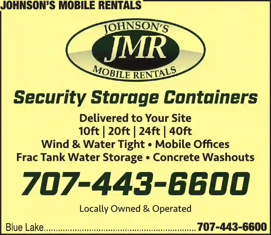 Storage - Household & Commercial print ad for Johnson's Mobile Rentals