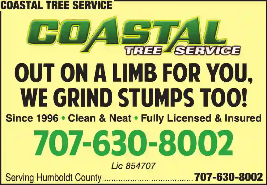 Stump Grinding print ad for Coastal Tree Service