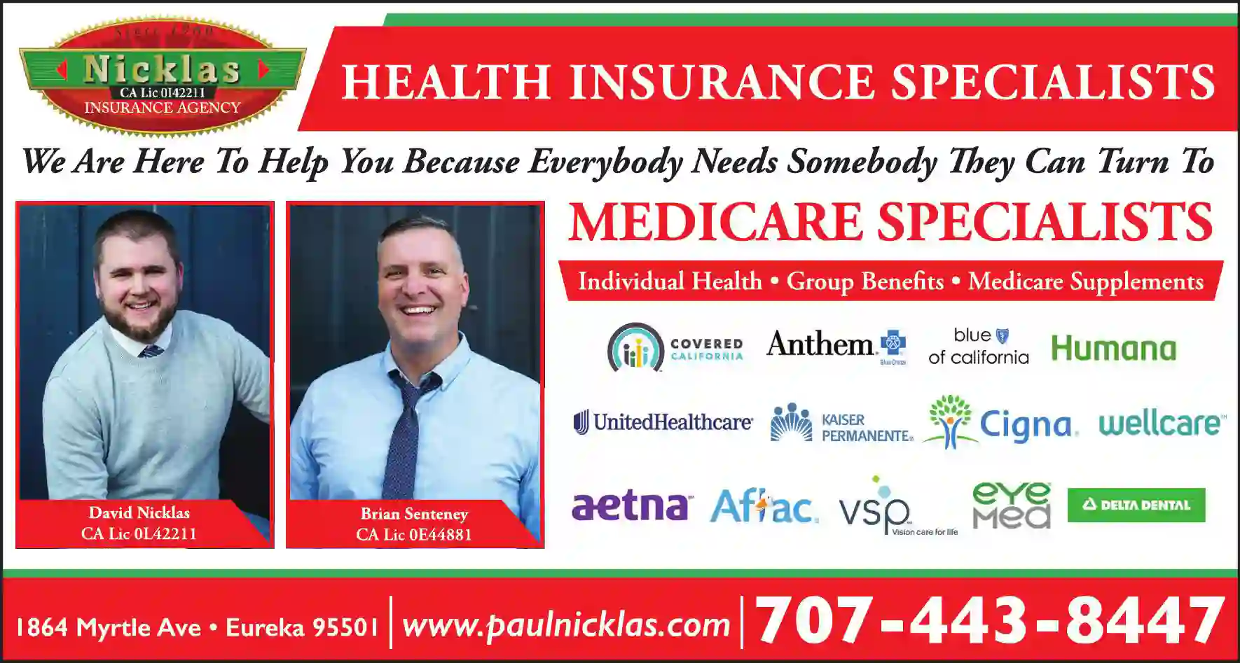 Insurance print ad for Nicklas Insurance Agency