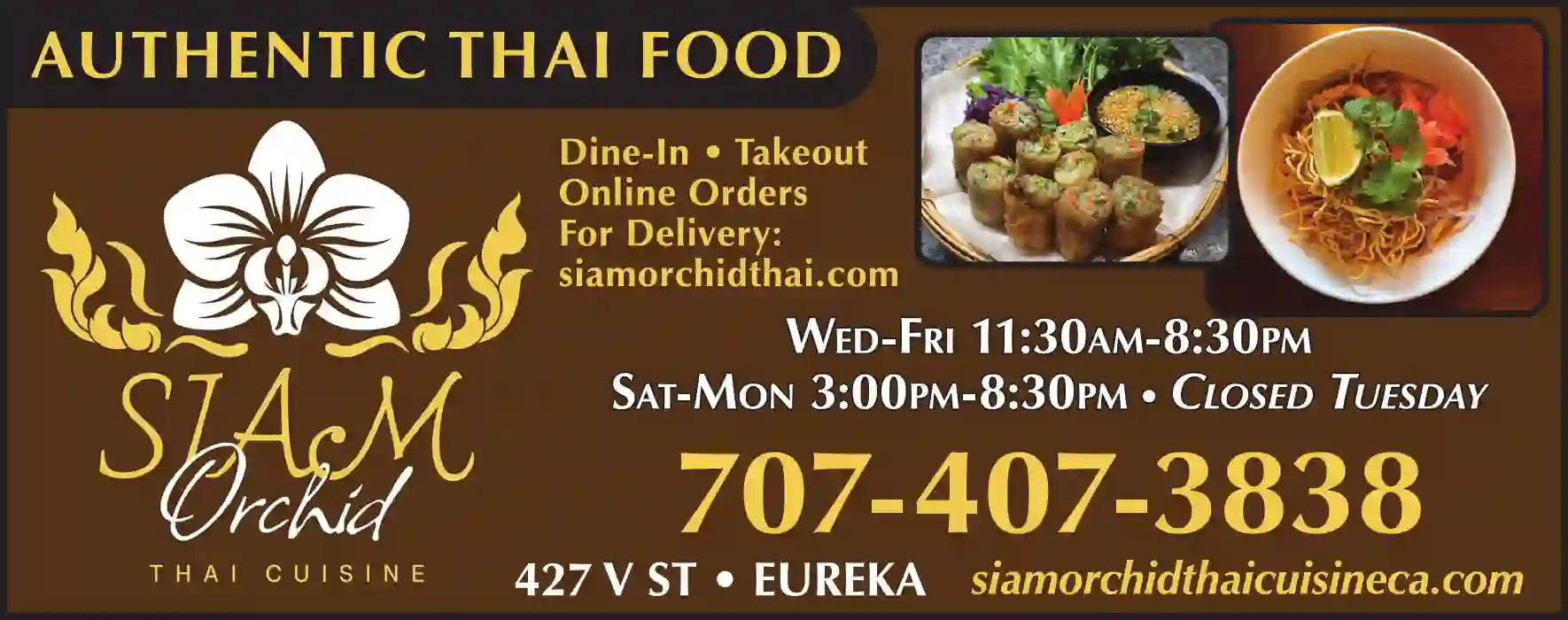 Restaurants - Thai print ad for Siam Orchid