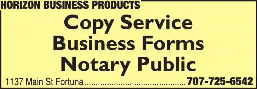 Copy & Duplicating Service print ad for Horizon Business Products