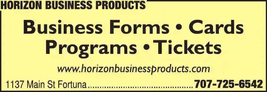 Printers - Business Forms print ad for Horizon Business Products