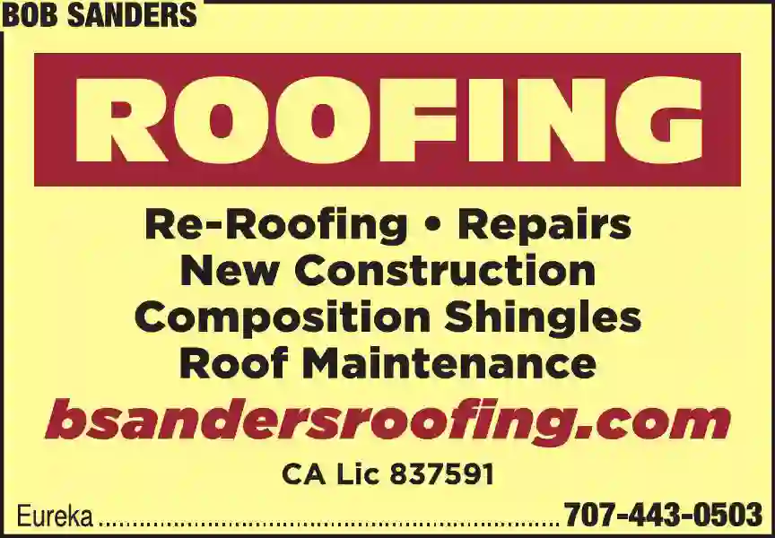 Roofing Contractors print ad for Bob Sanders