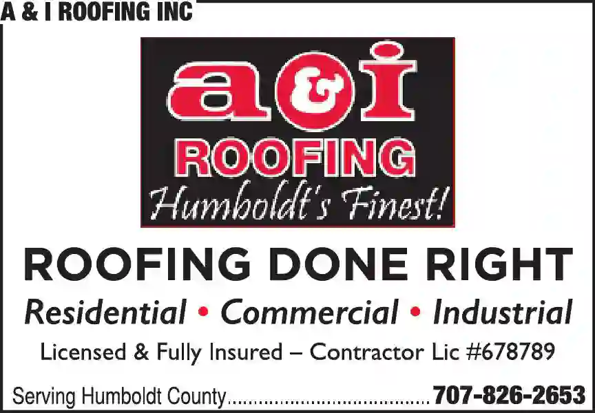 Roofing Contractors print ad for A & I Roofing Inc