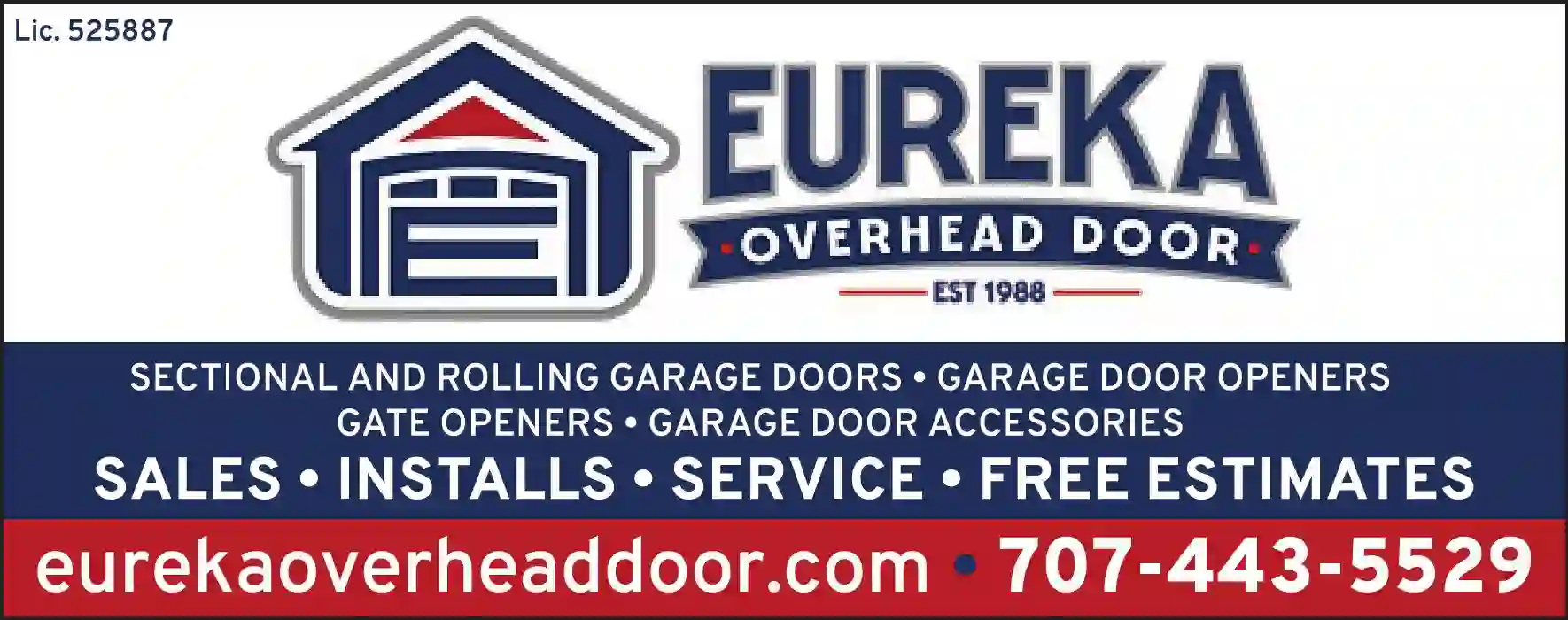 Garage Doors & Openers print ad for Eureka Overhead Door