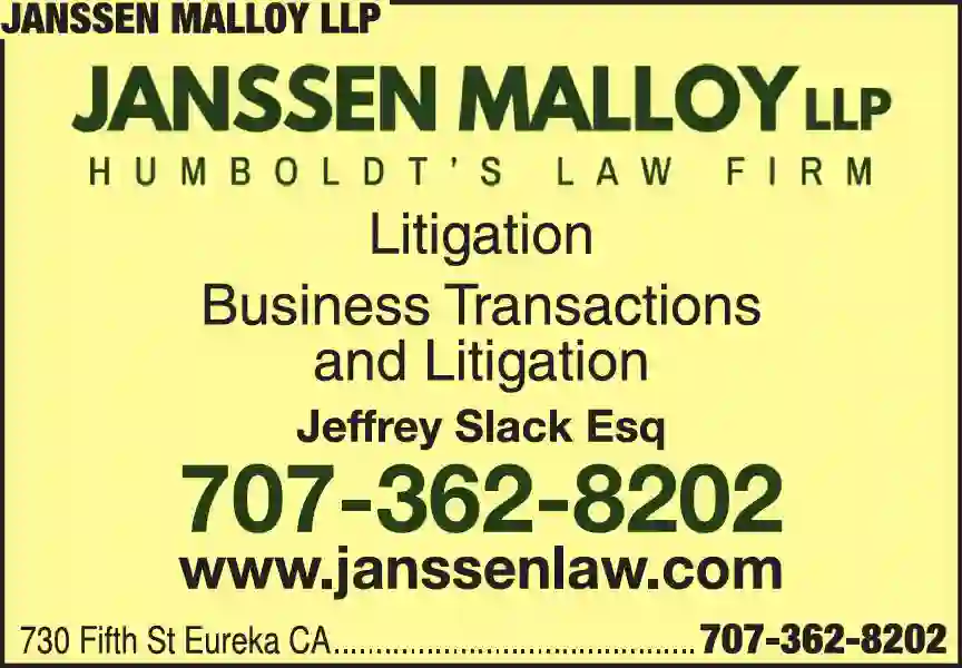 Attorneys - Business Corporation & Partnership print ad for Janssen Malloy LLP
