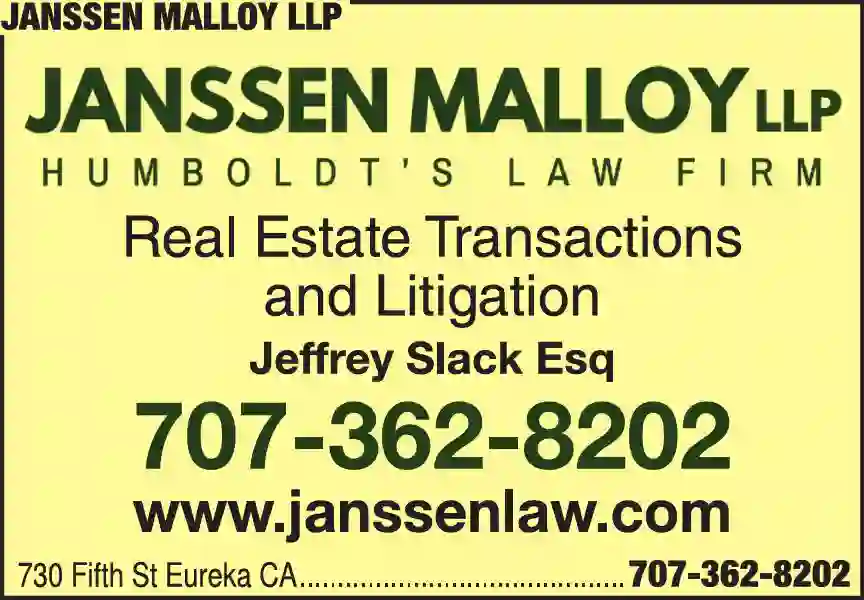 Attorneys - Real Estate print ad for Janssen Malloy LLP