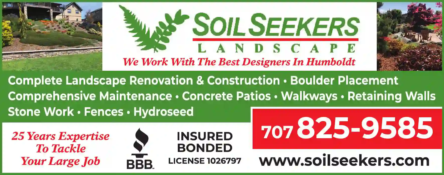Landscape Contractors print ad for Soil Seekers Landscape