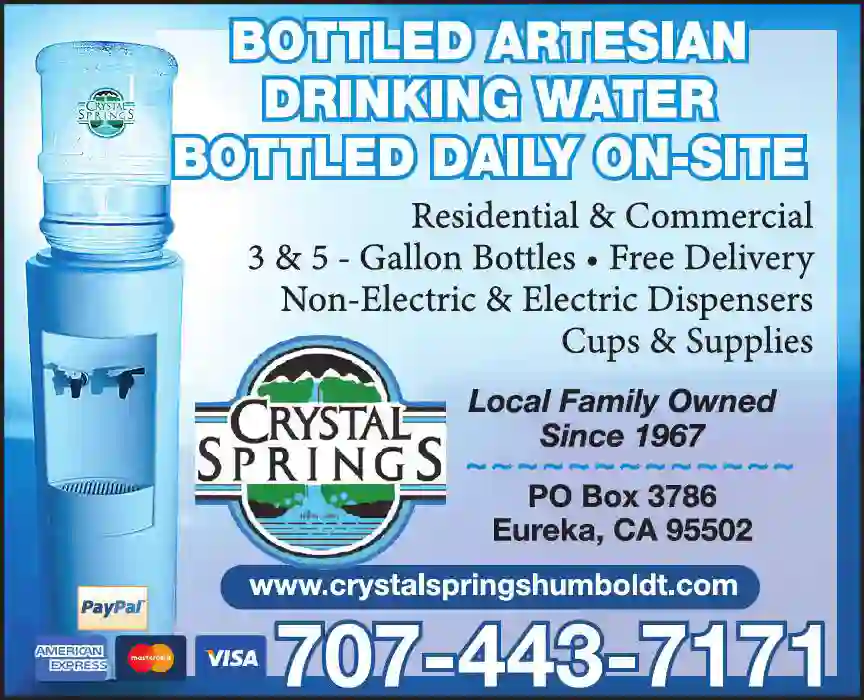 Water - Bottled & Bulk print ad for Crystal Springs Bottled Water Co