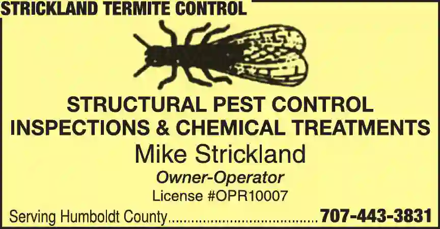 Pest Control Services print ad for Strickland Termite Control