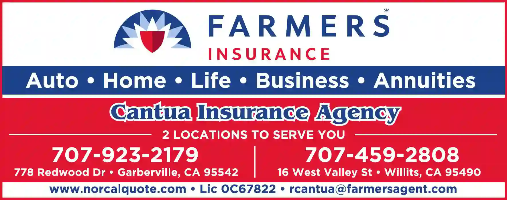 Insurance print ad for Farmers Insurance ^ Cantua Randy