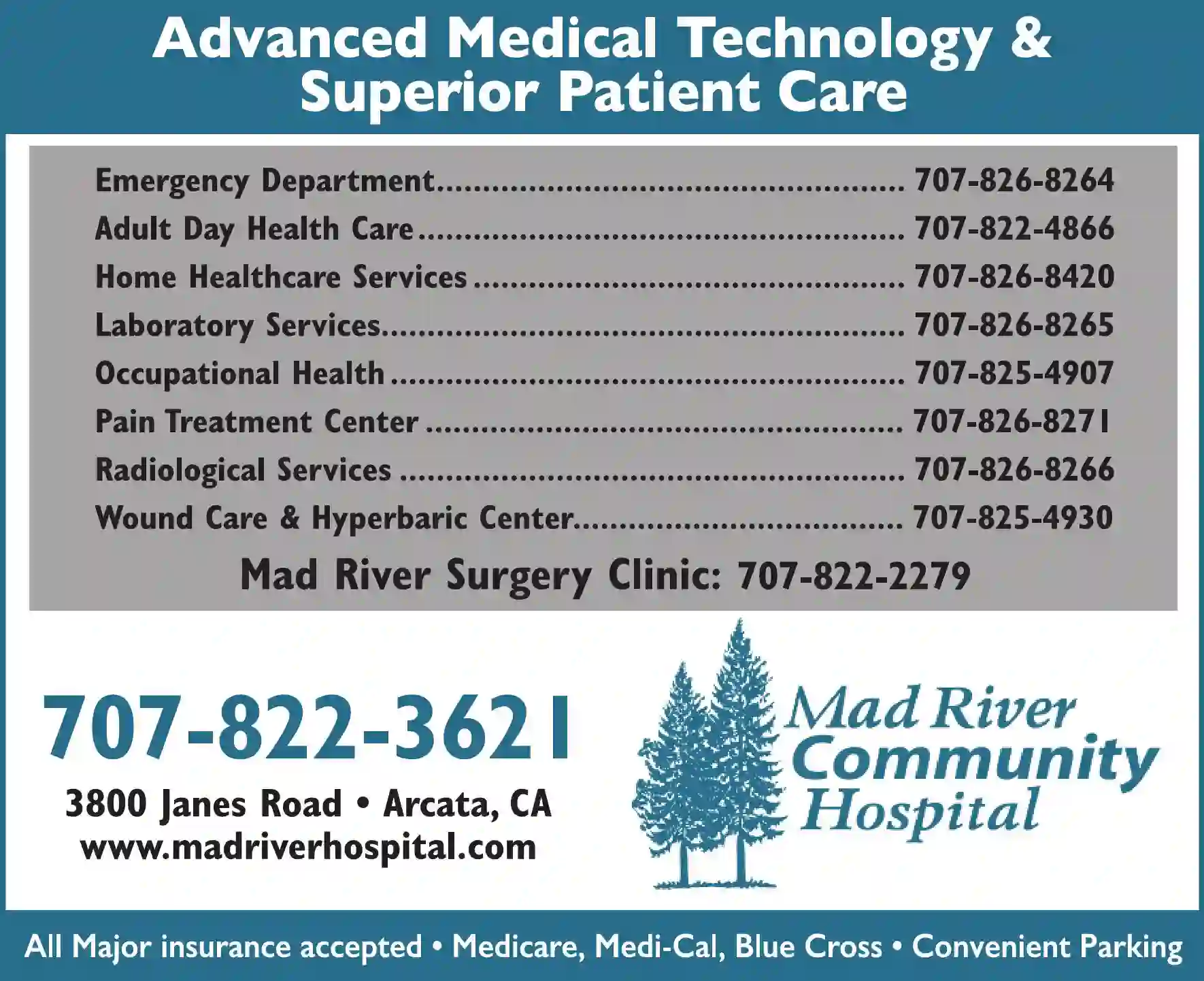 Hospitals print ad for Mad River Community Hospital
