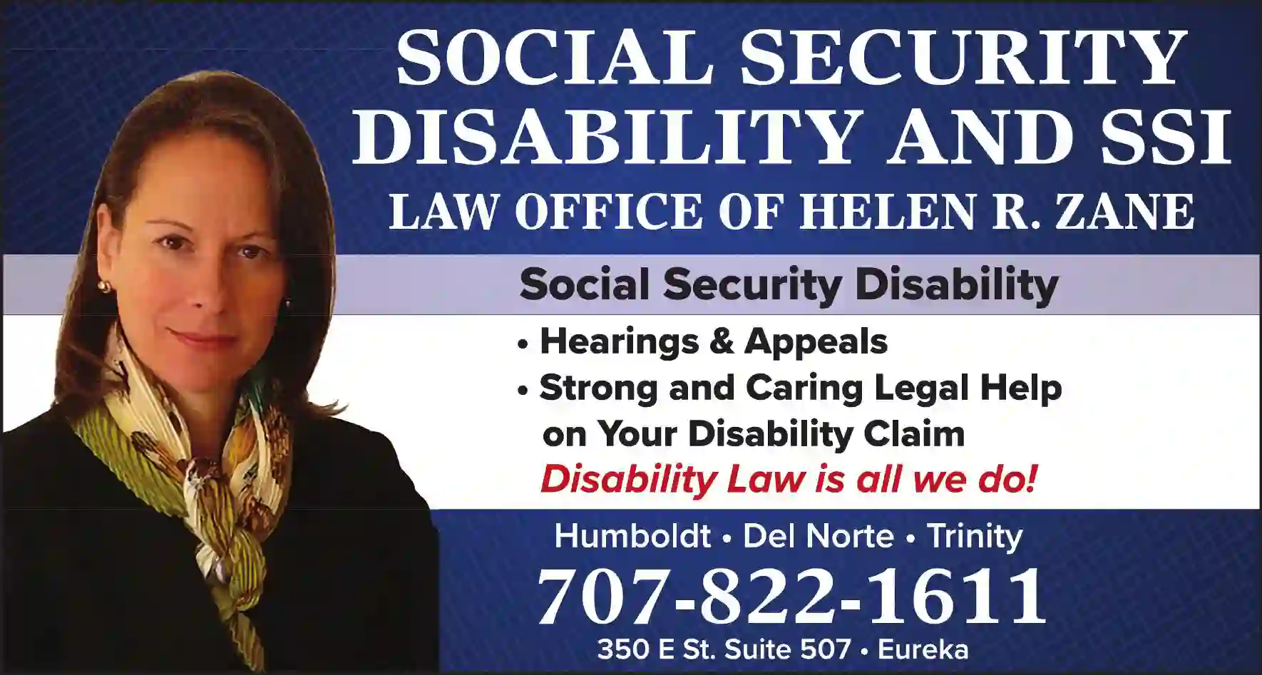 Attorneys print ad for Law Office Of Helen Zane