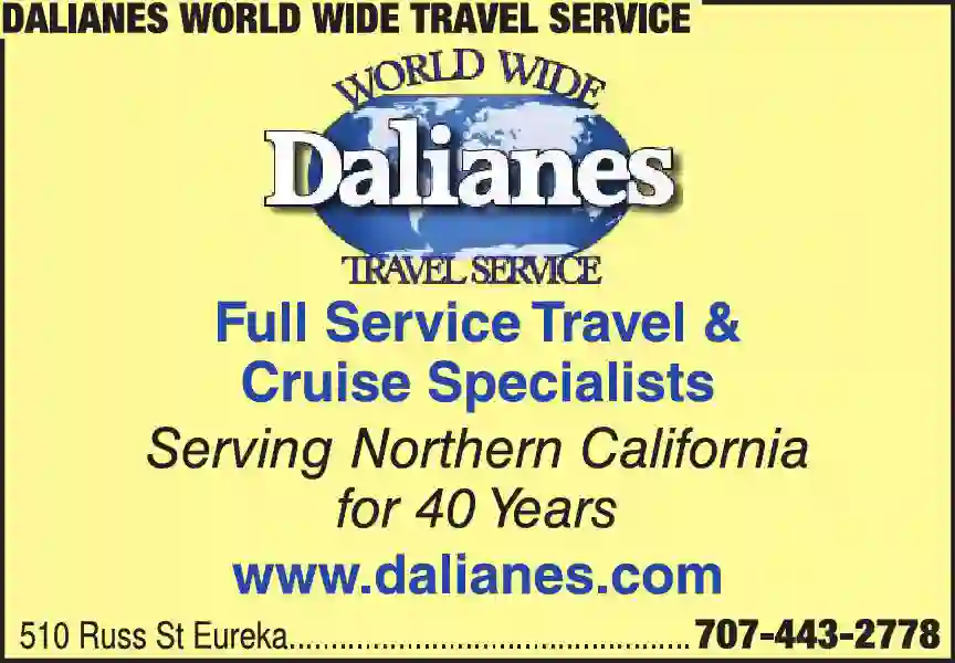 Travel Agencies print ad for Dalianes World Wide Travel Service