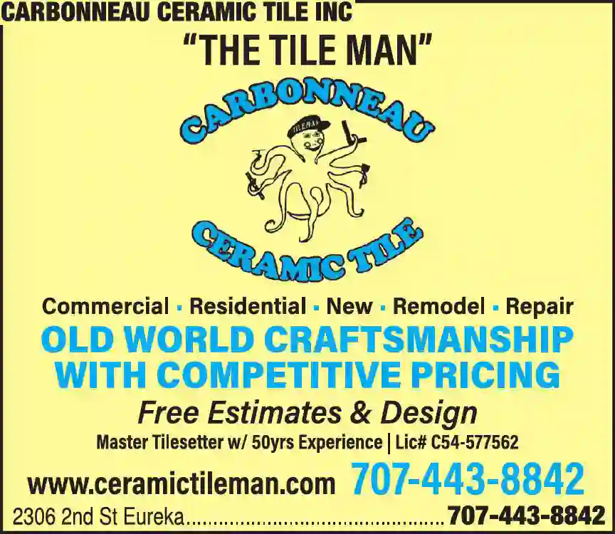 Tile - Installation Contractors print ad for Carbonneau Ceramic Tile Inc