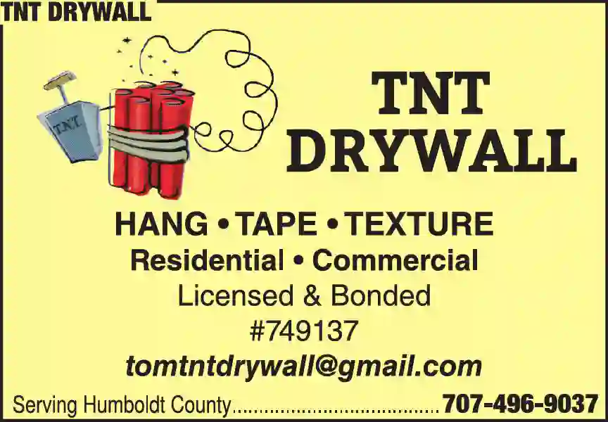 Drywall Contractors print ad for TNT Drywall