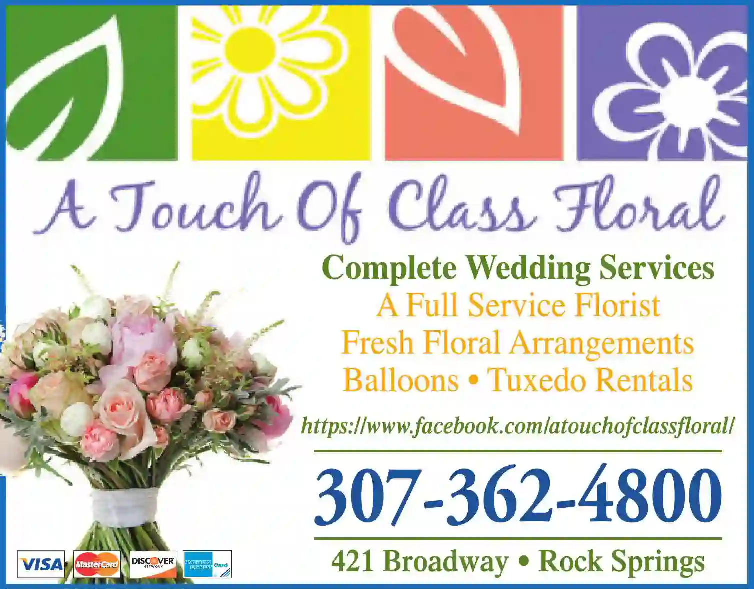 Wedding Supplies & Services print ad for A Touch Of Class...There Is A Difference